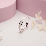 Sterling Silver Breastmilk Keepsake Inlay Ring