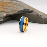 6mm Solid Gold Channel Ring with Ashes or Hair