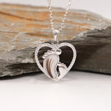 Breastmilk Baby Feet Heart Necklace