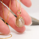 Golden Memory Sphere – Hair Keepsake Pendant (13mm)