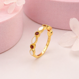 Half Band Marquise Breastmilk Keepsake Ring with Birthstone