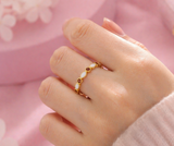 Half Band Marquise Breastmilk Keepsake Ring with Birthstone