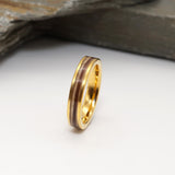 Lock of Hair Gold Tungsten Channel Ring
