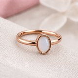 9ct Solid Gold Oval Breastmilk Ring