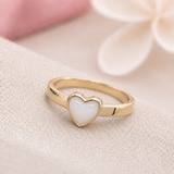 9ct Gold Heart Breastmilk Ring