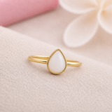9ct Gold Teardrop Breastmilk Ring
