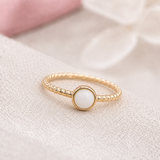 9ct Gold Twisted Band Breastmilk Ring