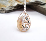 Teardrop Pendant with Hair and Ashes