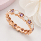 Honeycomb Breastmilk Keepsake Ring