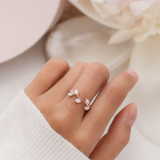Leaf Branch Breastmilk Keepsake Ring