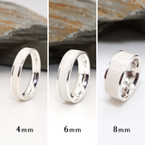 Sterling Silver Breastmilk Keepsake Inlay Ring