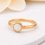 9ct Gold Round Breastmilk Ring