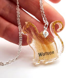 Beautiful Cat Shaped Pendant with Fur