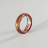 Memorial Lock of Hair Ring with Glitter