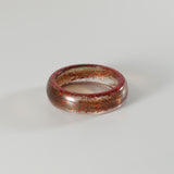 Memorial Lock of Hair Ring with Glitter