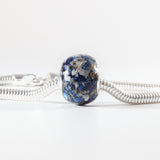 Memorial Charm with Cremation Ashes and Crushed Glass