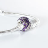 Cremation Ashes Bead With Crushed Glass