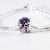 Cremation Ashes Bead With Crushed Glass