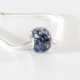 Memorial Charm with Cremation Ashes and Crushed Glass