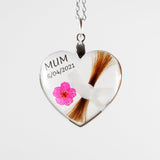 Lock of Hair Pendant with Flower