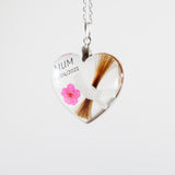 Lock of Hair Pendant with Flower