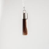 Cylinder Lock of Hair Pendant Necklace