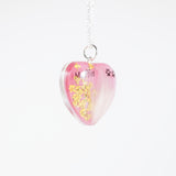 Double Sided Hair And Photo Pendant with Flowers