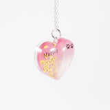 Double Sided Hair And Photo Pendant with Flowers
