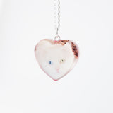 Double Sided Hair And Photo Pendant with Flowers