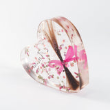 Bespoke Heart Shaped Paperweight with a Lock of Hair