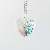 Fur Keepsake Pendant with Paw Prints and Flowers