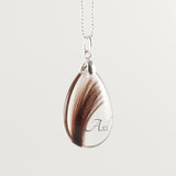 Beautiful Teardrop Pendant with Hair
