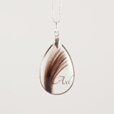 Beautiful Teardrop Pendant with Hair