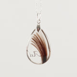 Beautiful Teardrop Pendant with Hair