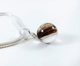 Memorial Sphere Charm with Lock of Hair