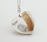 Pendant with Lock of Hair and Fingerprint