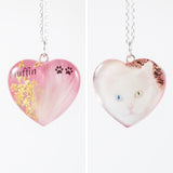 Double Sided Hair And Photo Pendant with Flowers