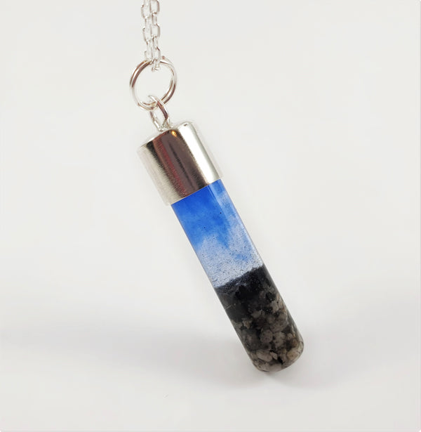 Cylinder Pendant with Ashes