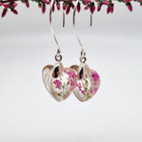 Hair Keepsake Heart Dangle Earrings