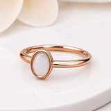 9ct Solid Gold Oval Breastmilk Ring