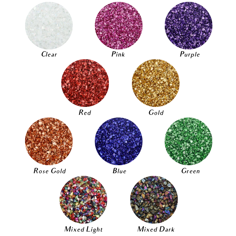 Cremation Ashes Bead With Crushed Glass