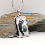 Titanium Memorial Dog Tag Pendant with Hair or Ashes