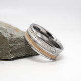 Tungsten Double Channel Ring with Ashes or Hair