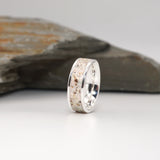 Wide Sterling Silver Cremation Ashes Ring