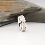 Wide Sterling Silver Cremation Ashes Ring