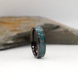 Black Plated Tungsten Ashes Memorial Channel Ring