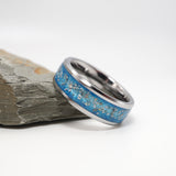 Tungsten Ashes Memorial Channel Ring
