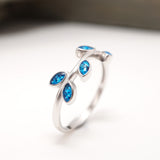 Sterling Silver Memorial Leaf Branch Ring with Ashes