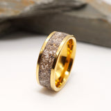 Pure Ashes Memorial Channel Ring - Gold Tungsten
