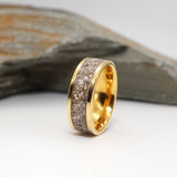Pure Ashes Memorial Channel Ring - Gold Tungsten